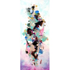 Zohaib Rind, 24 x 60 Inch, Acrylic on Canvas, Abstract Painting, AC-ZR-304